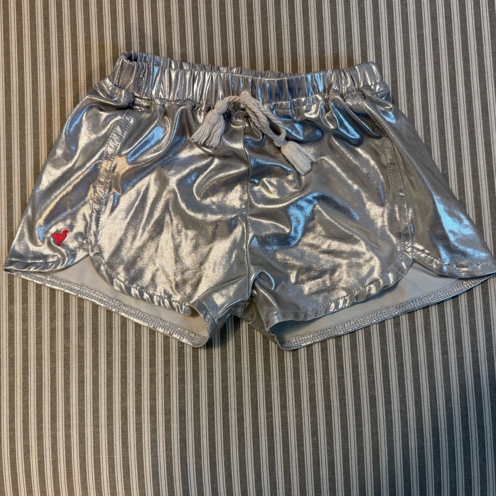 Pink Chicken Silver Metallic Shorts